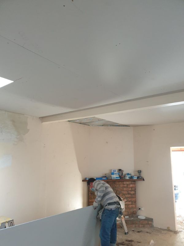 living room plasterboard ceiling in petersham
