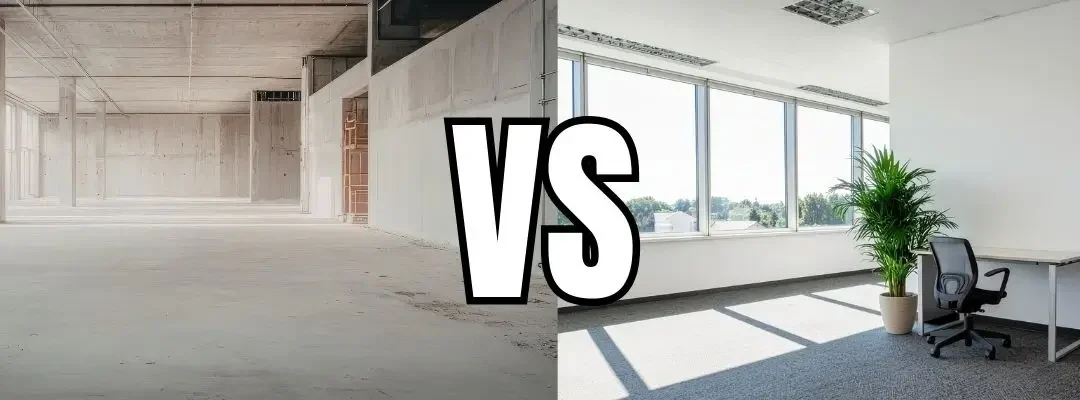 What is the Difference Between Base Build Works and Tenant Fitout Plastering?