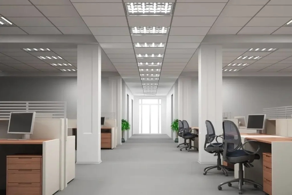 office space with a closed ceiling
