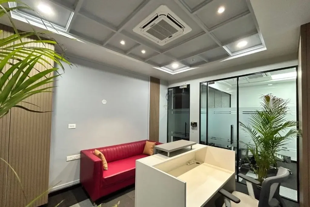 reception with a suspended ceiling